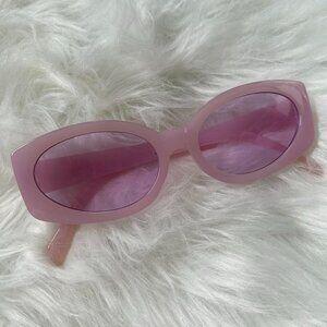 Lavender Plastic Frame Tinted Fashion Glasses